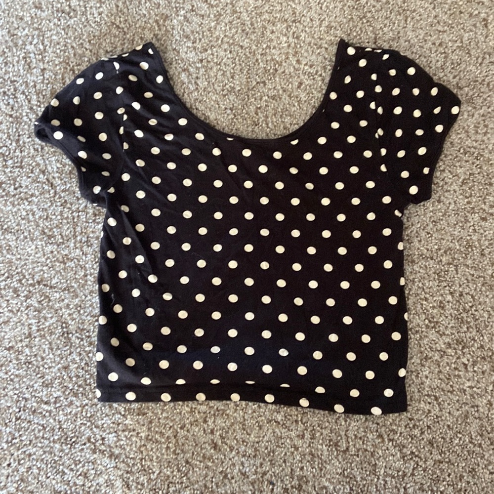 Polka dot crop top